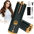 thumbnail image 1 of YiJuHui 2pcs Rechargeable Automatic Hair Curler with LCD Screen & 6 Temperature Settings, Quick Heat Ceramic Curling Wand for Long-Lasting Waves, Portable Styling Tool with Safety Auto-Off, 1 of 8