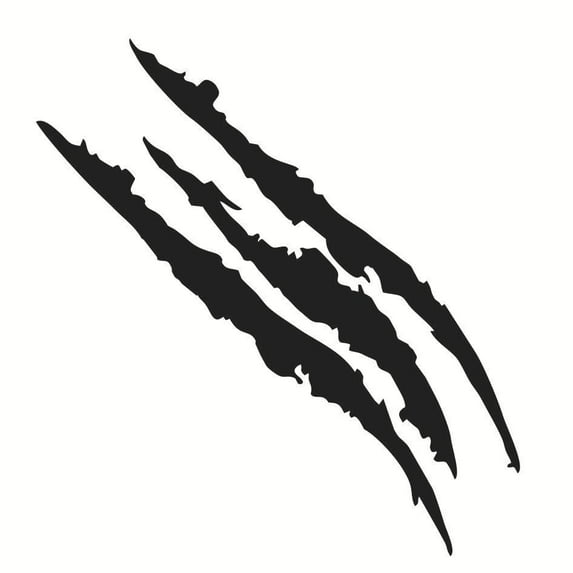 YiJuHui 2pcs Reflective Car Stickers Claw Mark Decals for Auto Customization, Weatherproof Vinyl Decoration for Hood, Headlights, and Body