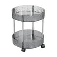 thumbnail image 1 of YiJuHui 2pcs Rolling Storage Cart with Wheels, 2-Tier Plastic Organizer for Kitchen Bathroom Living Room, Transparent Multi-Purpose Mobile Shelf A, 1 of 6