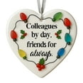 thumbnail image 1 of YiJuHui 2pcs Sea Glass Heart Friendship Ornament Handmade Keepsake for Sister Friend Gift Christmas Tree Hanging Decor D, 1 of 5