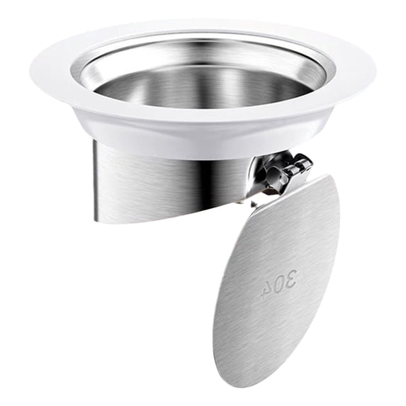 YiJuHui 2pcs Stainless Steel Toilet Odor Plug Stopper - Anti-Clog Deodorizer for Bathroom, Squatting Potty Cover with Adhesive, Odor-Proof Seal for Home & Commercial Use