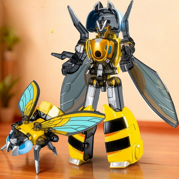 YiJuHui 2pcs Transformable Alloy Insect Robot Toy, 3 in 1 Deformable Mecha Model, Action Figure, Assembly Simulation Building Set, Durable Plastic and Metal Construction, Interactive Play