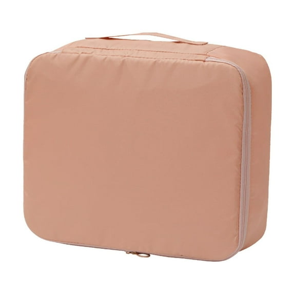 YiJuHui 2pcs Travel Storage Bag Organizer with Partition, Large Capacity Foldable Mesh Compartment for Clothes Shoes, Suitcase Packing Organizer for Travel Business Trip M