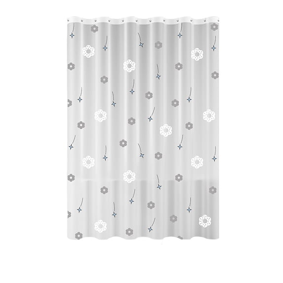 YiJuHui 2pcs Waterproof Shower Curtain with Hooks - Heavy Duty Polyester Fabric, Mold Mildew Resistant, Clear Liner for Bathroom Bathtub