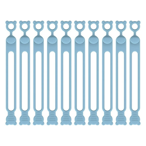 YiJuHui 30pcs Silica Gel Cable Organizer Self-Fastening Cord Management Ties for Home Office Travel Wire Storage Winding Device