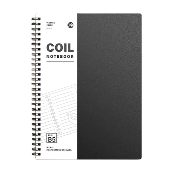 YiJuHui 3pcs B5 Grid Notepad - Thick Paper Spiral Bound, 9mm Ruled Lined Pages, Durable Plastic Cover for Office & Journaling
