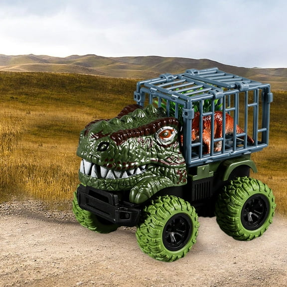 YiJuHui 3pcs Dinosaur Transport Engineering Vehicle Toy, Fossil Excavation Playset, Construction Truck Outdoor Sandbox Adventure