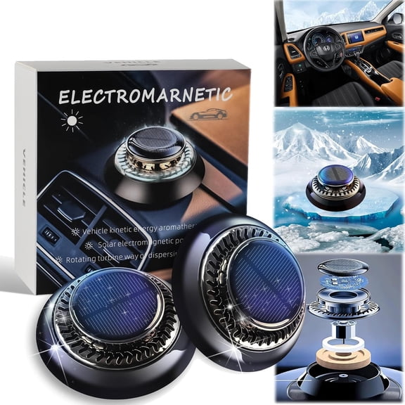 YiJuHui 3pcs Electromagnetic Car Snow Remover, Antifreeze Molecular Ice Melter, Vehicle Windshield Defroster, Winter Auto Deicer with Solar Aromatherapy, Fast Snow Removal for Cars Trucks SUVs