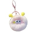 thumbnail image 1 of YiJuHui 3pcs Fluffy Plush Keychain Pendant Soft Car Accessory Cute Bag Charm Gift for Women Friends, 1 of 6