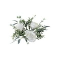 thumbnail image 1 of YiJuHui 3pcs Valentine's Day Rose Candle Ring Floral Centerpiece for Wedding Table Decor Romantic Candle Holder Wreath Artificial Flower Arrangement, 1 of 6