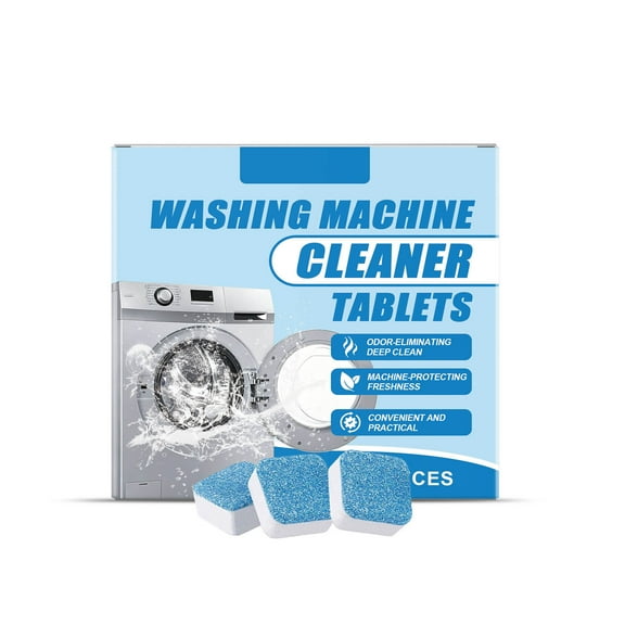YiJuHui 3pcs Washing Machine Cleaner Tablets - Deep Clean & Deodorize, Removes Limescale & Mold, Fresh Scent, Hygienic Drum Care, Easy Use for All Machines