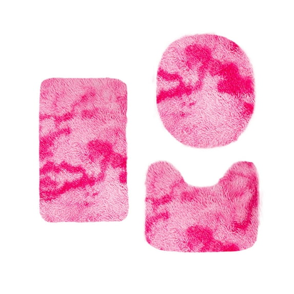 YiJuHui 4pcs Plush Bathroom Rug Set Super Soft Absorbent Non-Slip Washable Toilet Mats for Modern Home Decor 40*38cm/40*60cm/40*50cm