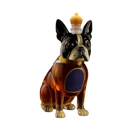 YiJuHui 4pcs Whiskey Decanter Dog-Shaped Glass Bottle Elegant Spirits Container with High Borosilicate Design for Home Bar & Gift Giving