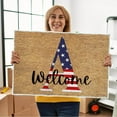 thumbnail image 1 of YiJuHui 4th of July Patriotic Doormat, American Flag Welcome Mat for Front Door, Non-Slip Heavy Duty Outdoor Rug, Waterproof Entryway Mat for Porch, Independence Day Decor, USA Home Decor 60*40cm, 1 of 4