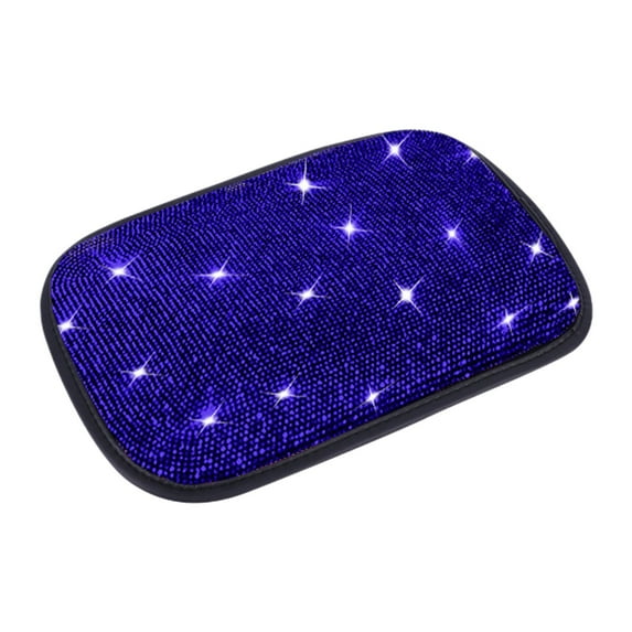 YiJuHui 5pcs Bling Bling Car Armrest Cover Auto Center Console Protective Cover Luster Crystal Rhinestone Car Arm Rest Cushion Pad Car Interior Accessory