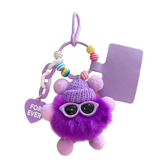 YiJuHui 5pcs Plush Animal Keychain Toy - Cute Stuffed Keyring Accessory with Soft Fabric & Embroidery Eyes for Bag Charm, Purse Decor, Backpack Ornament 8*10*8cm