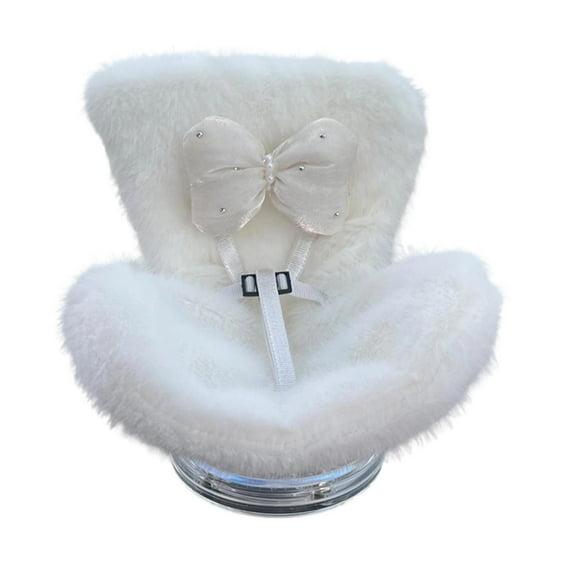 YiJuHui 5pcs Plush Car Seat Doll Accessory with Vent Clip and Desktop Stand, Realistic Cushion for Doll Collectors and Fans, Decorative Car Ornament C