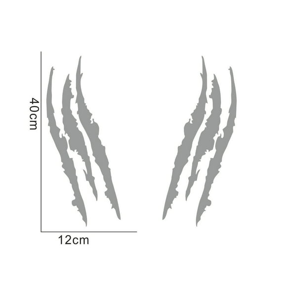 YiJuHui 5pcs Reflective Car Stickers Claw Mark Decals for Auto Customization, Weatherproof Vinyl Decoration for Hood, Headlights, and Body