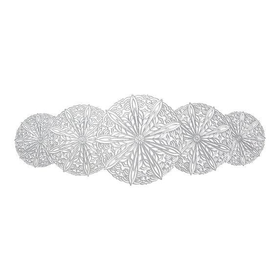 YiJuHui 5pcs Table Runner , Centerpiece Table Decorations,Coffee Table Runner,Heat Resistant Mats for Countertop,Flower Shaped Vinyl Waterproof Washable Table Mats for Wedding,Party