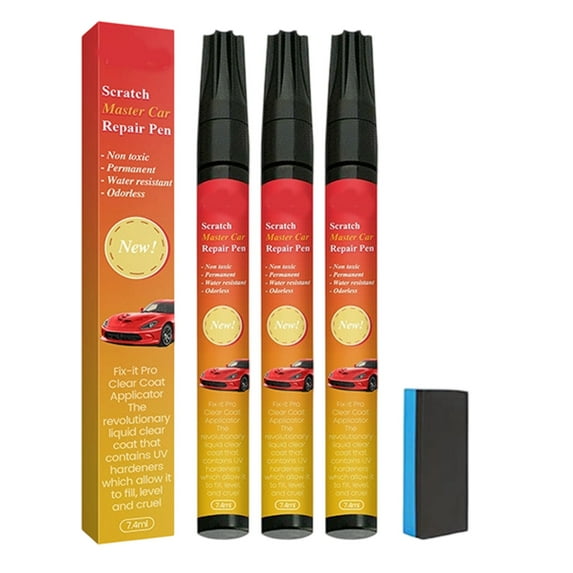 YiJuHui 6pcs Car Scratch Repair Pen - Quick Fix for Minor Scratches, Permanent Paint Marker with Fine Tip for DIY Vehicle Touch-Up, Water-Resistant