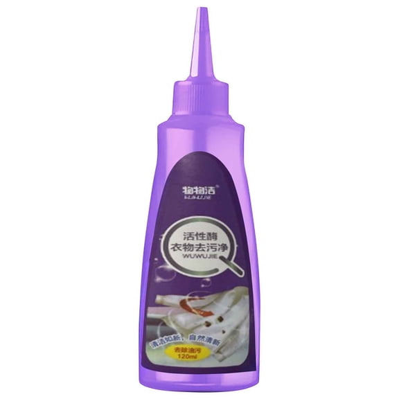 YiJuHui Active Enzyme Laundry Stain Remover Spray, Instant Stain Remover for Grease Oil Yellow Stains, Pre Wash Treatment for Shirts Collars, Liquid Stain Lifter, Works on Cotton Polyester Fabrics