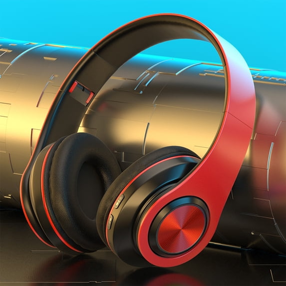 YiJuHui Bluetooth Headphones Wireless Over Ear with Microphone, Active Noise Cancelling Gaming Headset, Foldable Stereo Bass for PC Computer Mobile Phone Sports Travel