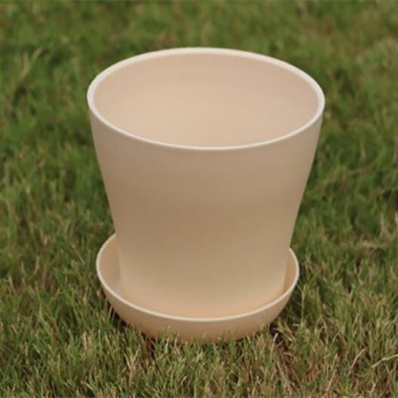 YiJuHui Breathable Plant Pots for Indoor Plants, Self Watering Plastic Flower Pot with Drainage Tray, Modern Decorative Garden Planter for Home Office Balcony Decor, Set of 2