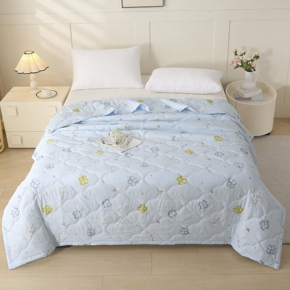 YiJuHui Breathable Summer Quilt Lightweight Cooling Comforter, All Season Washable Thin Bedding Set, Soft Microfiber Alternative Down Alternative for Hot Sleepers, Dorm, Air Conditioning 150*200cm
