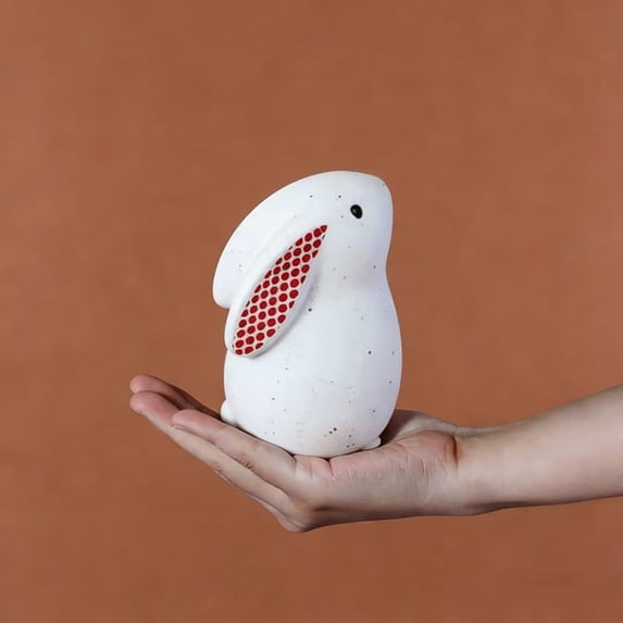 YiJuHui Ceramic Rabbit Ornament Handcrafted Figurine Desk Decor Home Decor Gift for Office Living Room