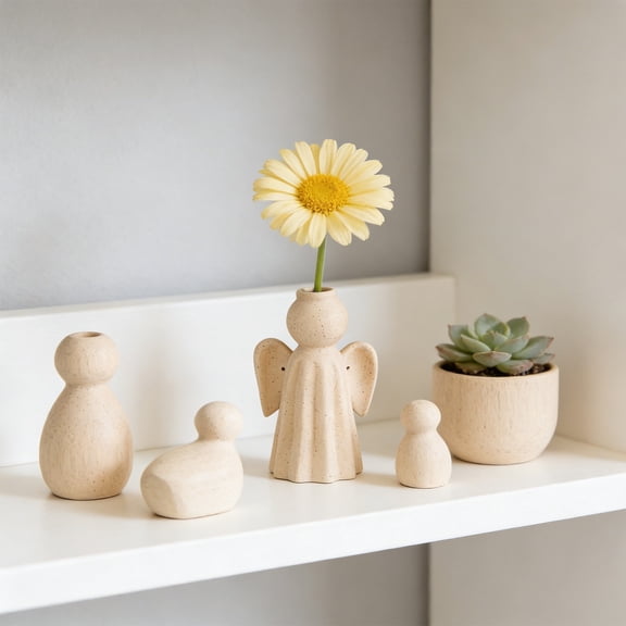 YiJuHui Ceramic Vase for Flowers, Modern Home Decor Vase, Minimalist Tabletop Vase, Handmade Pottery Vase for Living Room, Office, Wedding Centerpiece, Decorative Vase for Home Decor