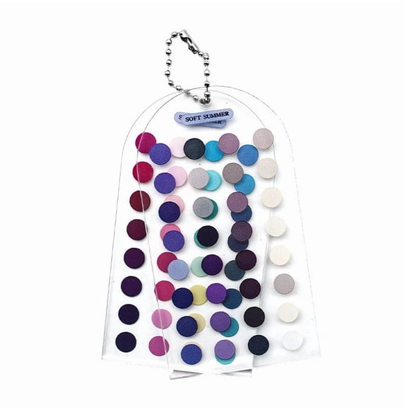 YiJuHui Color Analysis Tool Card, Portable Color Matching Styling Guide Acrylic Keychain, Professional Color Wheel for Makeup Artists and Wardrobe Styling, Lightweight Color Theory Reference Card