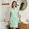 thumbnail image 1 of YiJuHui Fleece Terry Bathrobe for Women, Soft Lightweight Spa Robe with Pockets, Quick Dry Towel Wrap After Shower or Sauna, Plus Size, 1 of 6