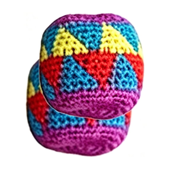 YiJuHui Funny Expression Soft Sandbags, Hand Crochet Knitted Toss Bags for Catching & Throwing Games, Durable Leather Beanbags for Outdoor Indoor Party Activities