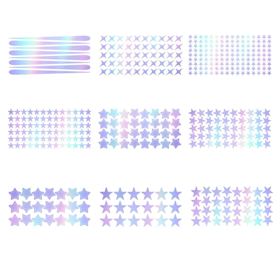 YiJuHui Glow in the Dark Stars Wall Decals, Color Changing Luminous Stickers, Fluorescent Glowing Ceiling Decor for Bedroom, Room, Night Light Room Wall Art