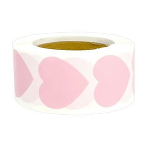 YiJuHui Heart Stickers Self-Adhesive Roll, 500 Labels per Roll, Shiny Decorative Stickers for Behavior Chart, Teacher Awards, Holiday Gifts, Party Favors, Motivation, Exam Grading