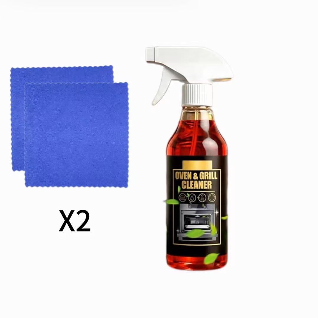 YiJuHui Heavy Duty Oven Grill Cleaner Spray, Non-Toxic Powerful Degreaser for Baked-On Grease & Burnt Food, No Harsh Odor Kitchen Multi-Purpose Cleaner for Stovetop BBQ Air Fryer