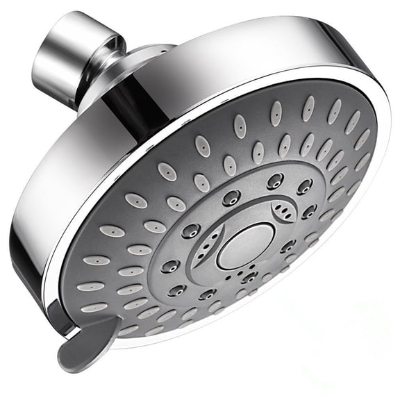 YiJuHui High Pressure Shower Head 5-Setting Handheld Spray with Removable Water Restrictor, Wall Mount Fixed Rainfall Massage Jet for Strong Powerful Shower Experience, Install Self-Cleaning Nozzles