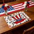 thumbnail image 1 of YiJuHui Independence Day Placemat, Patriotic American Flag Polyester Table Mat, Heat Resistant, Easy Clean, Non Slip Dining Mat for Picnic, Kitchen, Party Table Decoration, 1 of 6