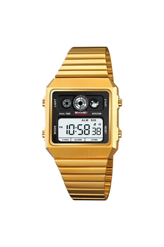 Men's Digital Watch with Alarm Waterproof Military Sport Wristwatch LED Light Multifunctional Tactical Timepiece for Outdoor Running Fitness Daily Use