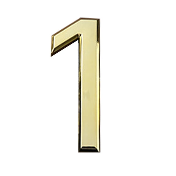 YiJuHui Metal Address Numbers, Gold Modern House Numbers for Outside, Self-Adhesive Mailbox Numbers, Rustproof Street Door Number Sign for Home Garden Fence