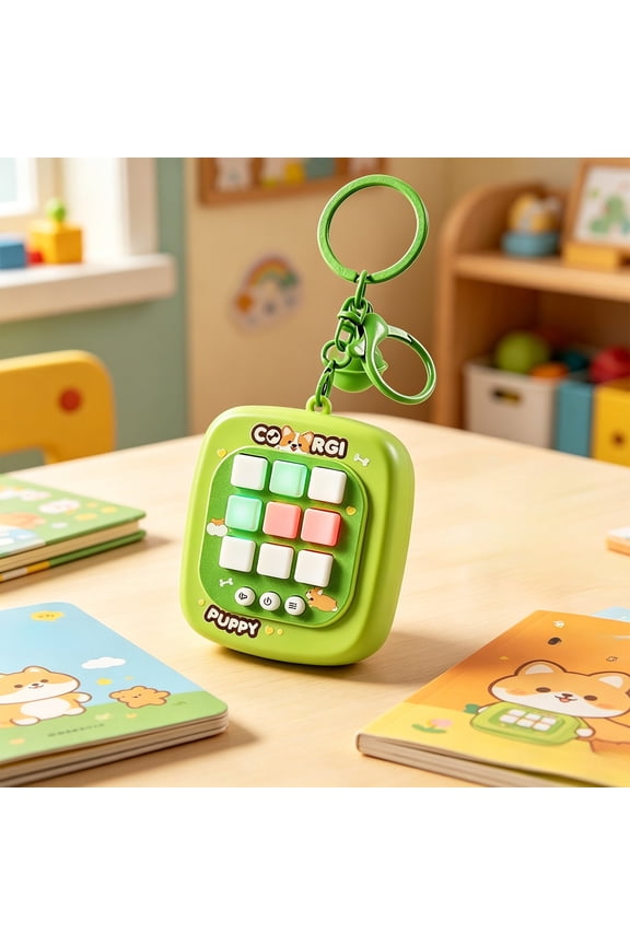 Mini Electronic Game Console Handheld, 9-in-1 Multi-Function Portable Puzzle Keychain Toy with Adjustable Volume, Stress Relief & Travel Entertainment Gift for All Ages