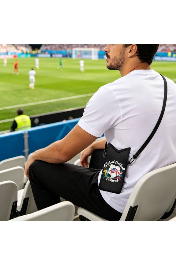 Nylon Drawstring Backpack, Mini Sport Sackpack for Football Matches, Lightweight Sports Bag with Drawstring Closure for Gym Travel, Soccer Fan Accessory for Games Events