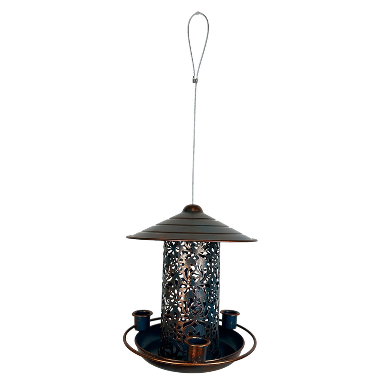 YiJuHui Outdoor Hummingbird Feeder Metal Iron Hanging Garden Feeder for Backyard Yard Patio Decoration Bird Water Feeder Rustproof Durable