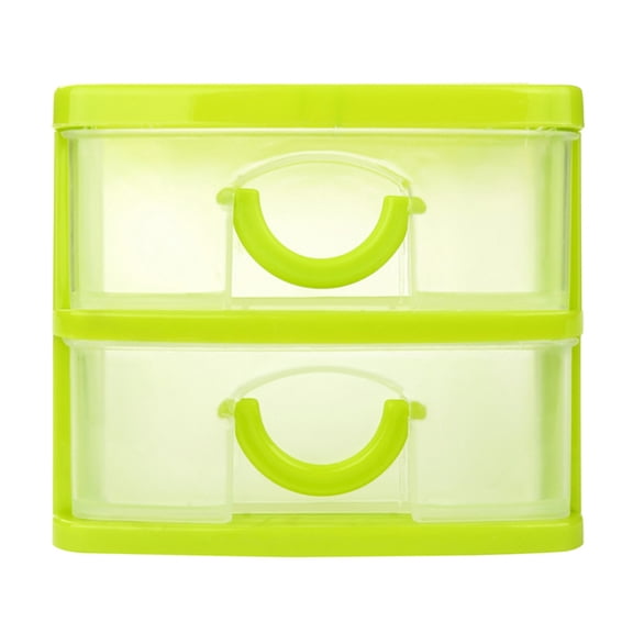 YiJuHui Plastic Desktop Drawer Organizer, Small Multipurpose Storage Case Box for Jewelry Beads Pills, Desk Drawer Organizer Cabinet with Removable Dividers, Home Bathroom Counter Supply Holder