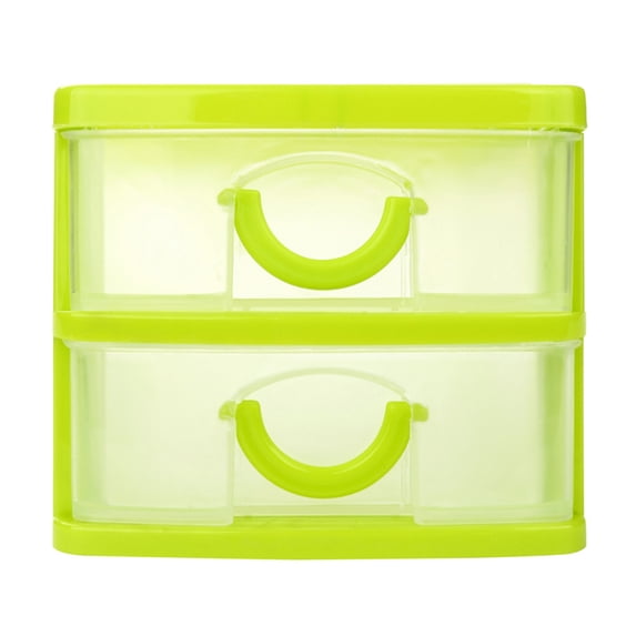 YiJuHui Plastic Desktop Drawer Organizer, Small Multipurpose Storage Case Box for Jewelry Beads Pills, Desk Drawer Organizer Cabinet with Removable Dividers, Home Bathroom Counter Supply Holder