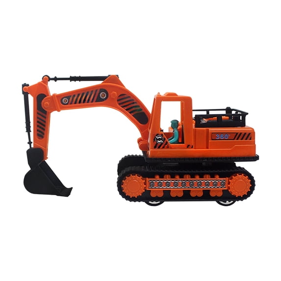 YiJuHui Remote Control Excavator Toy Construction Vehicle with Rotating Bucket and Realistic Sounds, Durable Plastic Engineering Truck for Outdoor Play