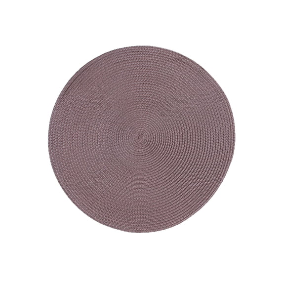 YiJuHui Round Placemats Set of 6 Heat Resistant Oilproof Washable PP Woven Table Mats for Dining Kitchen Restaurant Home Decor Non-Slip Coasters