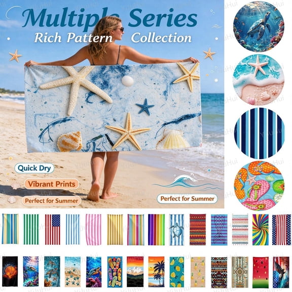 YiJuHui Sandproof Beach Towel Super Absorbent Microfiber Quick Dry Lightweight Travel Towel for Pool Gym Yoga Camping Outdoor Activities 70*140cm