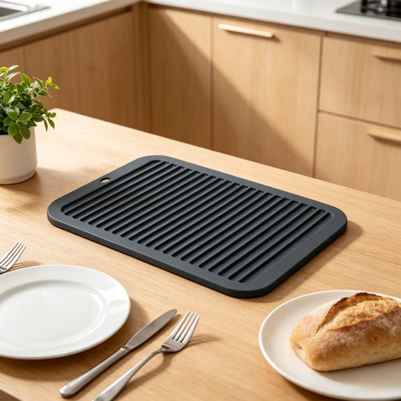 YiJuHui Silicone Mat for Kitchen Counter, Multipurpose Heat Proof Pot Holder Pad, Induction Cooktop Cover Protector, Non Slip Countertop Saver for Drying Dishes or Hot Plates