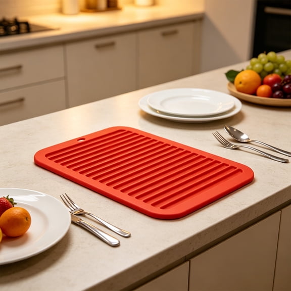 YiJuHui Silicone Mat for Kitchen Counter, Multipurpose Heat Proof Pot Holder Pad, Induction Cooktop Cover Protector, Non Slip Countertop Saver for Drying Dishes or Hot Plates